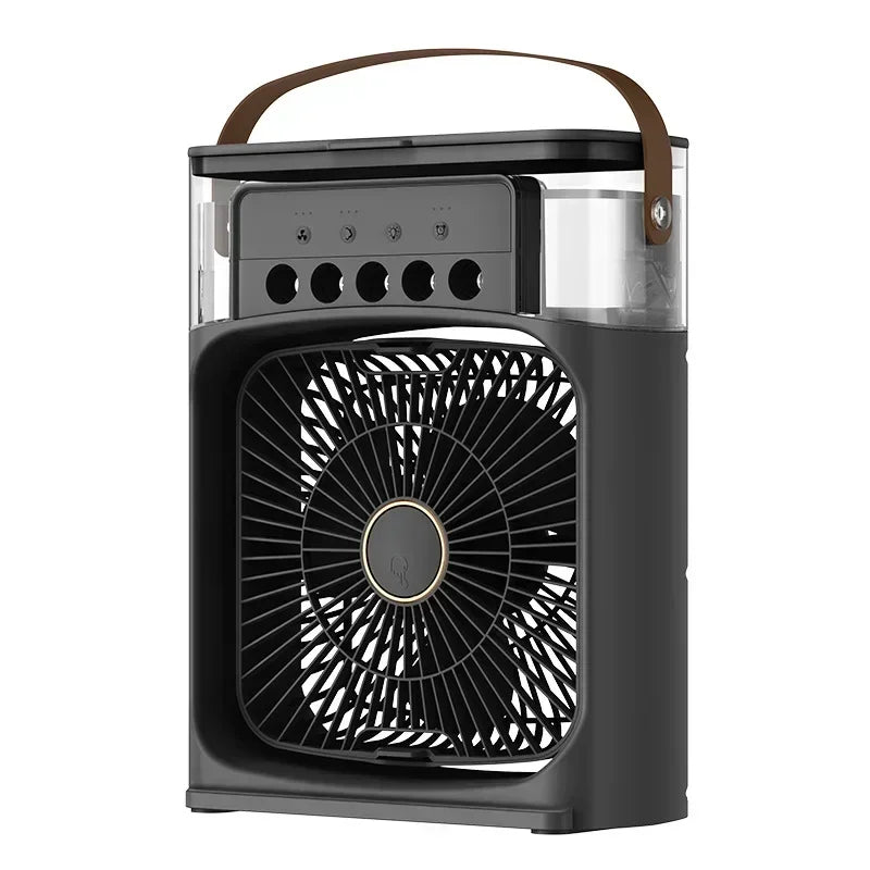 Mini Portable Humidifier Fan Air Conditioner Household Small Air Cooler Hydrocooling Portable Adjustment for Office 3 Speed Fan
