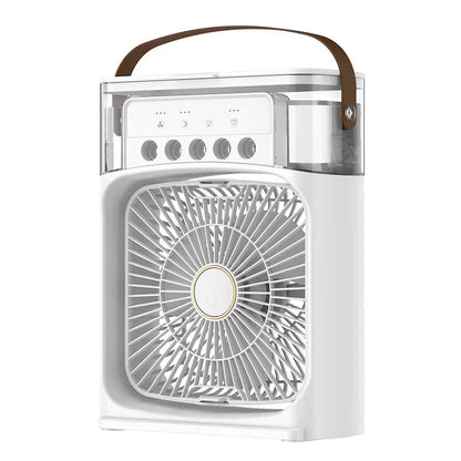 Mini Portable Humidifier Fan Air Conditioner Household Small Air Cooler Hydrocooling Portable Adjustment for Office 3 Speed Fan